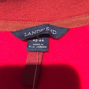 Red Lands End men’s vest Polartec